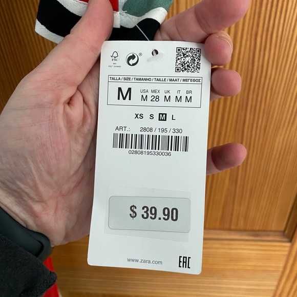 ZARA Multi Colored Wrap Top - Picture 5 of 6